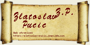 Zlatoslav Pučić vizit kartica